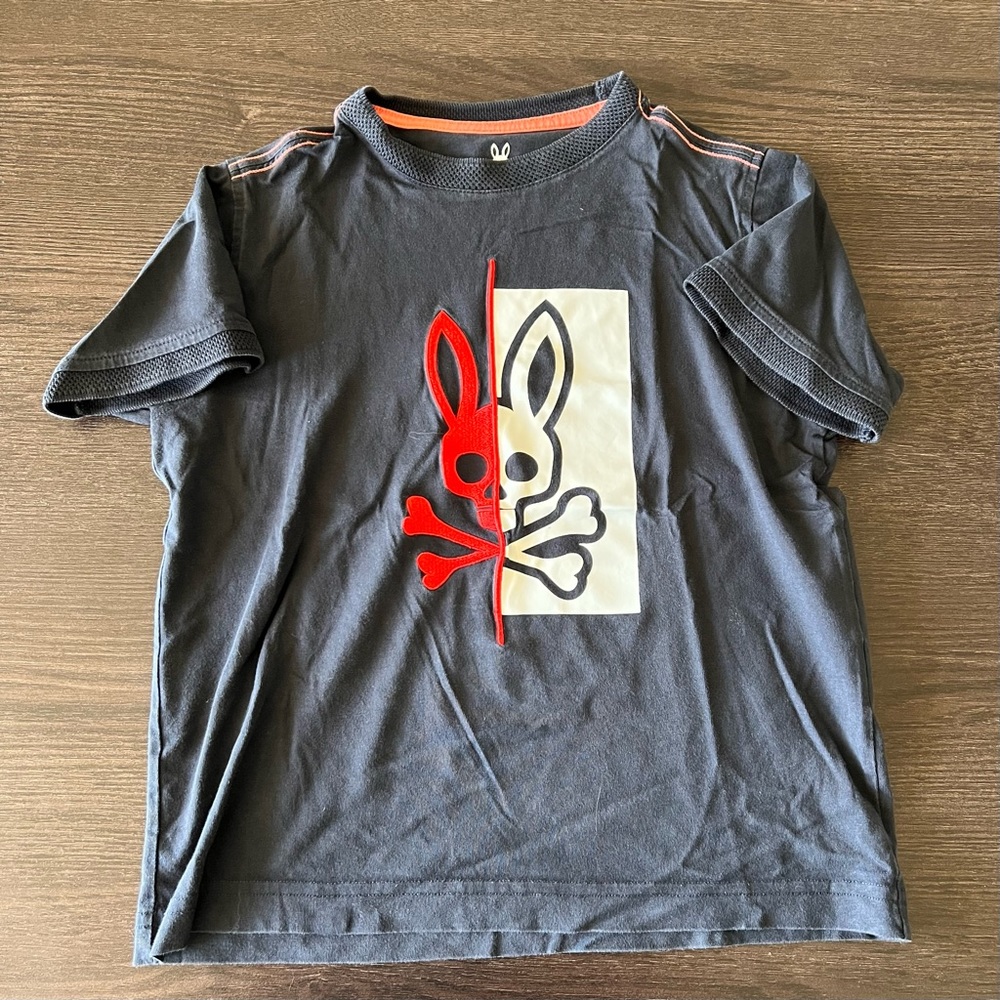 Psycho Bunny boys tee, embroidered detail. S 7/8